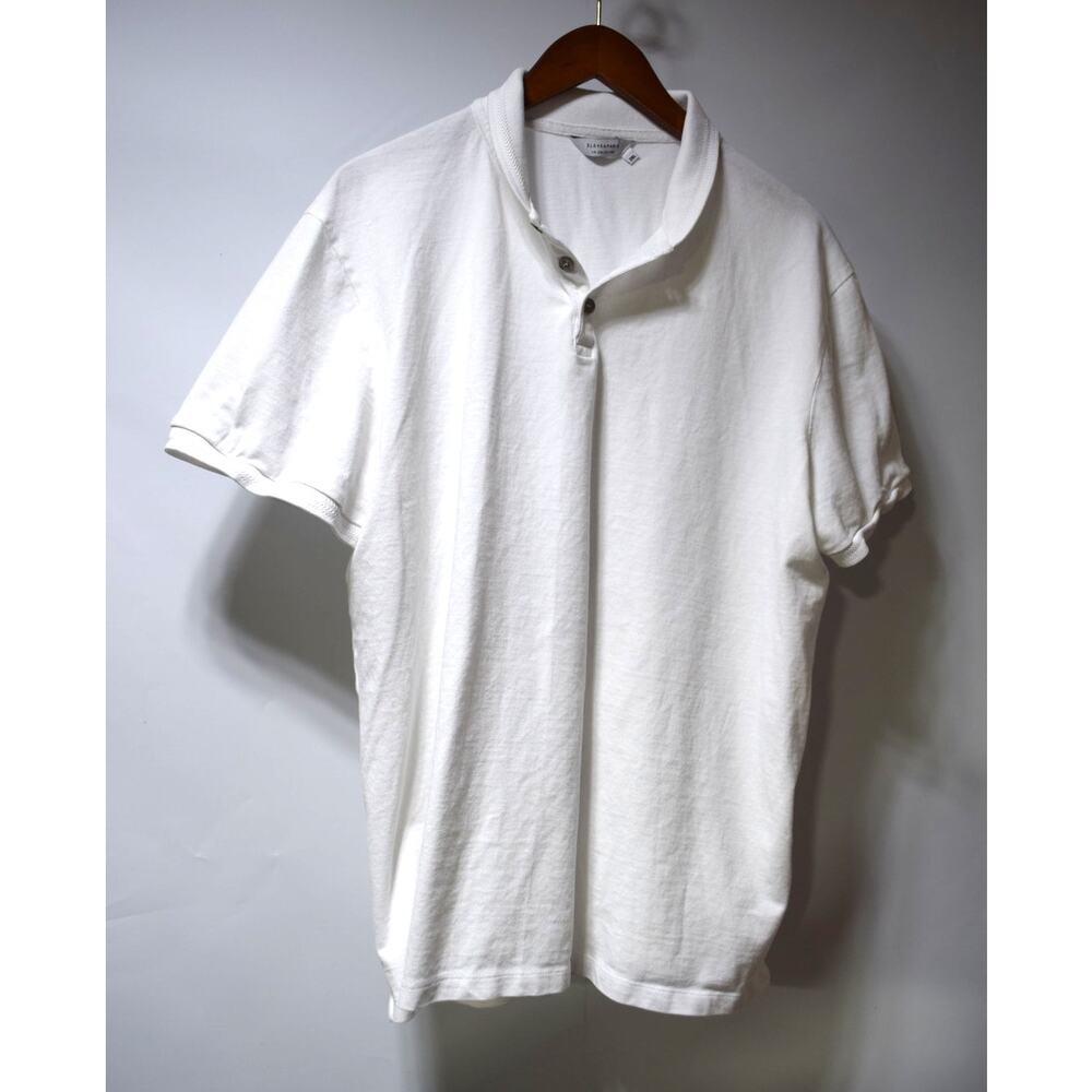 Eleven Paris La Collection White Short Sleeve Polo Shirt 100% Cotton Men's 2XL